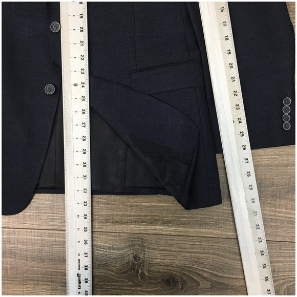 Calvin Klein Mens Blazer Sport Coat Two Button Casual Jacket 42L Silk Wool Suits - Picture 13 of 13